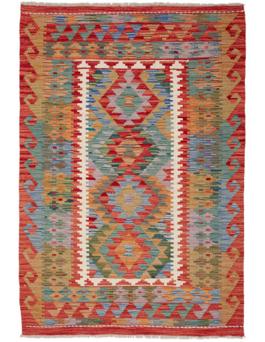 Kilim Pakistan grigio e marrone 99x146