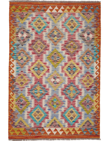 Kilim Pakistan marrone rosato e terra di siena 100x150