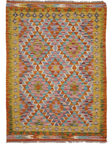 Kilim Pakistan perù e grigio ardesia scuro 107x148