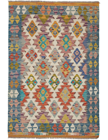 Kilim Pakistan marrone rosato e marrone rosato 105x159