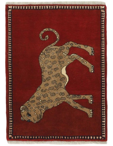 Hand made rug Kashghai Old Figural Persia cm.83x109