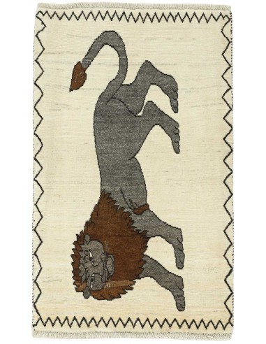 Hand made rug Kashghai Old Figural Persia cm.77x126
