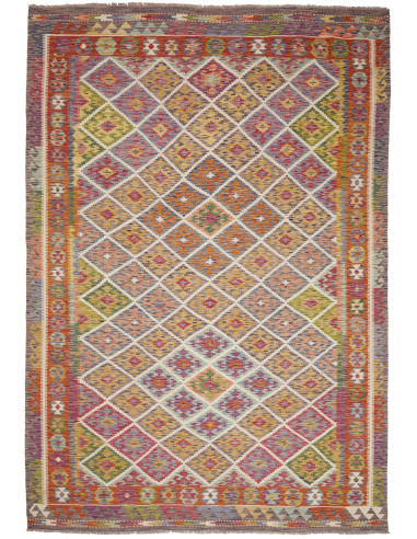 Kilim Pakistan grigio e argento 204x299