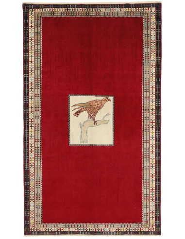 Hand made rug Kashghai Old Figural Persia cm.137x230