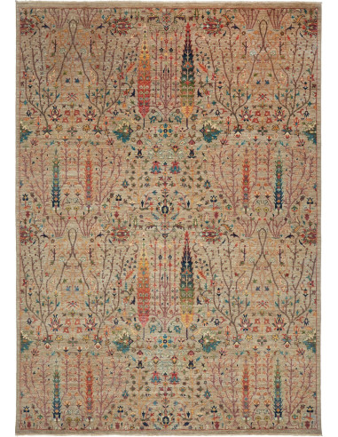 Shahi Fine Pakistan marrone rosato e grigio ardesia scuro 204x293