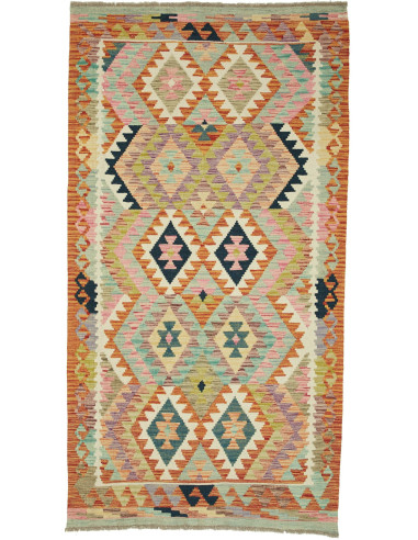Kilim Pakistan abbronzatura e grigio ardesia scuro 103x194