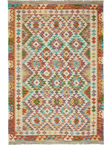 Kilim Pakistan abbronzatura e terra di siena 124x185
