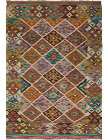 Kilim Pakistan grigio tenue e argento 130x184