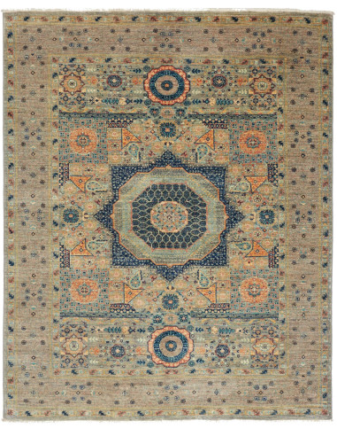 Mamlouk Pakistan marrone rosato e marrone rosato 154x190