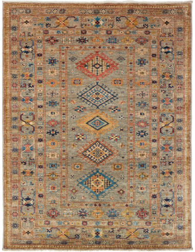 Kazak Fine Pakistan grigio e grigio 150x200