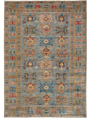 Kazak Fine Pakistan grigio e grigio ardesia scuro 168x240