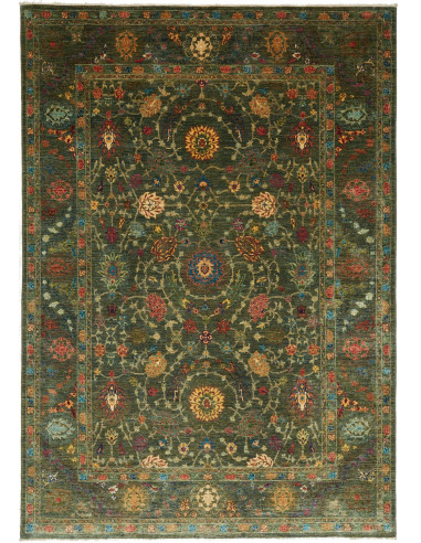 Shahi Fine Pakistan verde oliva scuro e verde oliva scuro 206x297