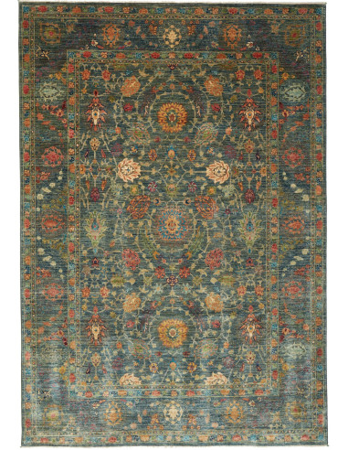 Shahi Fine Pakistan grigio tenue e verde oliva scuro 202x295