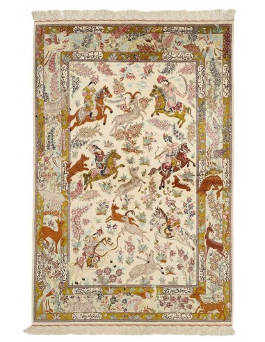 Hand made rug Ghom Silk Persia cm.128x194