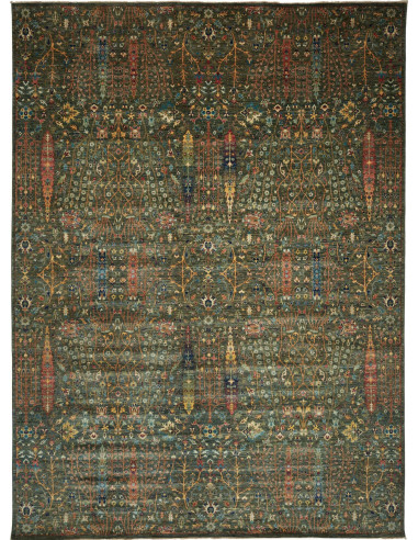 Shahi Fine Pakistan verde oliva scuro e abbronzatura 279x381