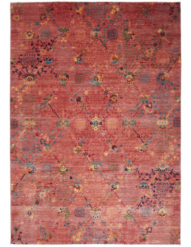 Shahi Fine Pakistan rosso indiano e grigio ardesia scuro 206x295