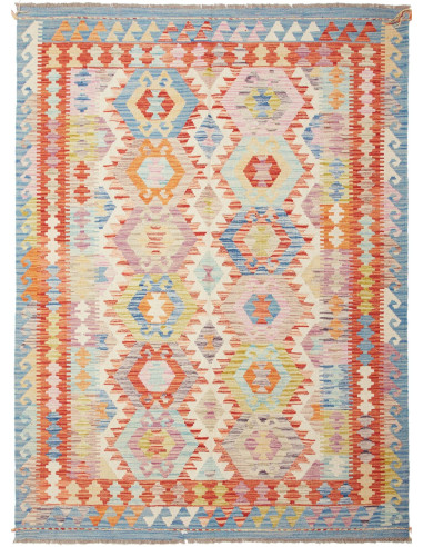 Kilim Pakistan argento e terra di siena 147x200