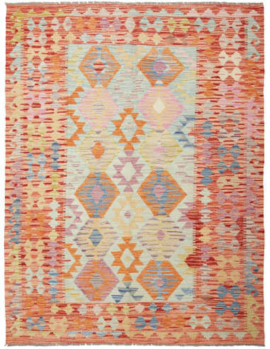 Kilim Pakistan abbronzatura e marrone 148x192