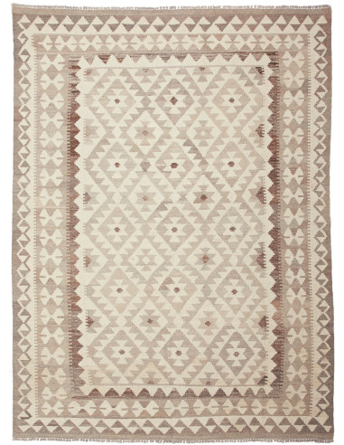 Kilim Pakistan argento e grigio 154x210