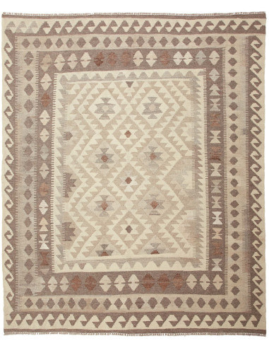Kilim Pakistan abbronzatura e argento 164x201
