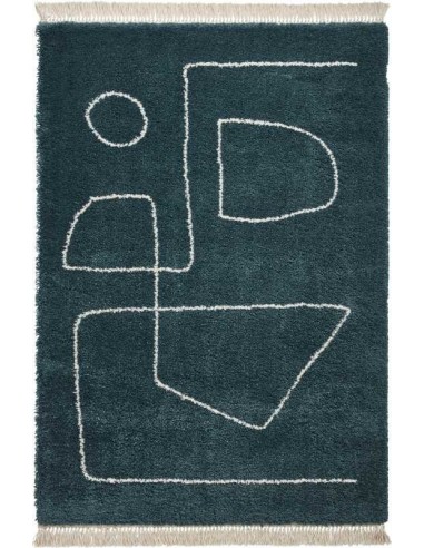 tappeto moderno Boho A474 Dark Green