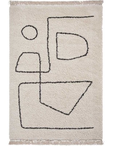 tappeto moderno Boho A474 White/Black