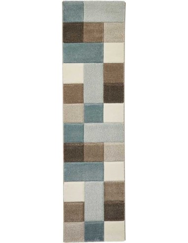 tappeto moderno Brooklyn 646 Beige/Blue passatoia