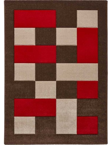 tappeto moderno Brooklyn BRK04 Brown/Red