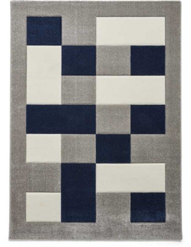 tappeto moderno Brooklyn BRK04 Grey/Navy