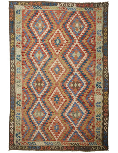 Kilim Pakistan grigio e argento 175x258
