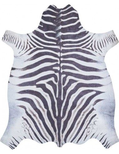 tappeto moderno Faux Zebra Print Black/White