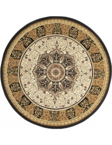 tappeto moderno Heritage 4400 Black/Cream rotondo