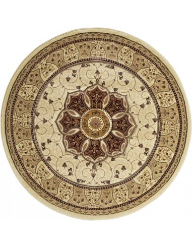 tappeto moderno Heritage 4400 Cream/Red rotondo