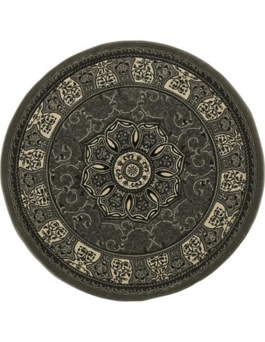 tappeto moderno Heritage 4400 Silver rotondo