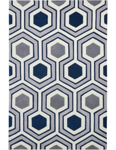 tappeto moderno Hong Kong 3661 Grey/Navy