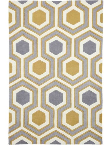tappeto moderno Hong Kong 3661 Grey/Yellow