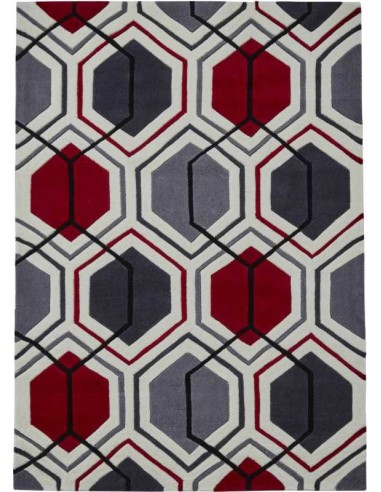 tappeto moderno Hong Kong 7526 Cream/Red