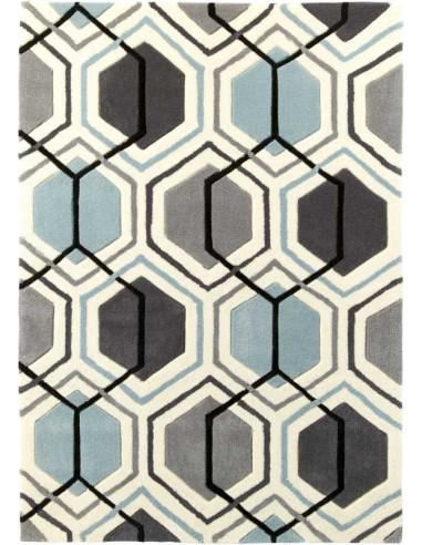 tappeto moderno Hong Kong 7526 Grey/Blue