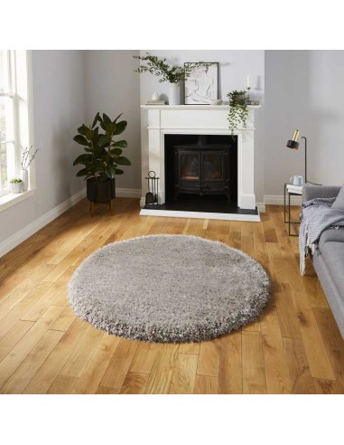 tappeto moderno Montana Silver rotondo