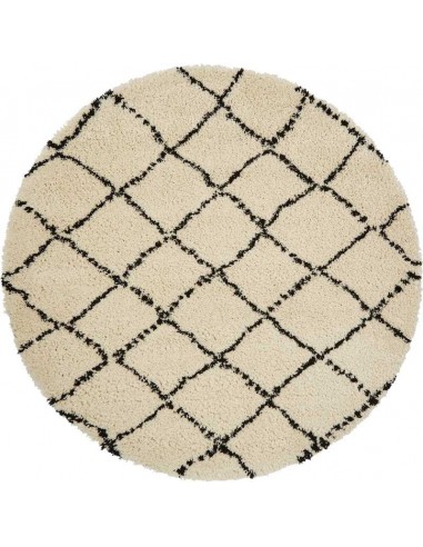 tappeto moderno Royal Nomadic 5413 Ivory/Black rotondo