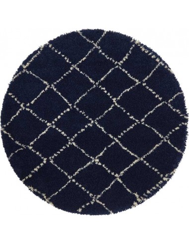 tappeto moderno Royal Nomadic 5413 Navy rotondo