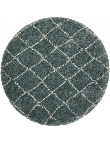 tappeto moderno Royal Nomadic 5413 Teal/Cream rotondo