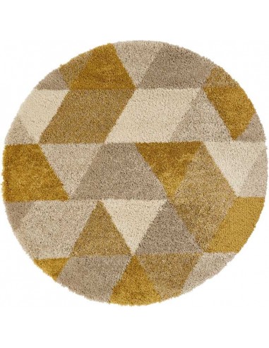 tappeto moderno Royal Nomadic 7611 Beige/Ochre rotondo