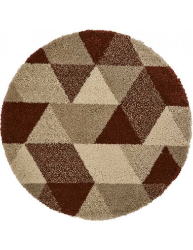 tappeto moderno Royal Nomadic 7611 Beige/Rust rotondo