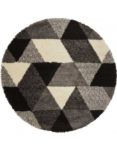 tappeto moderno Royal Nomadic 7611 Black/White rotondo