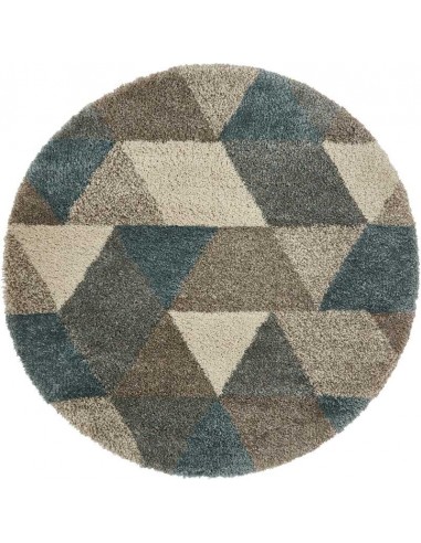 tappeto moderno Royal Nomadic 7611 Grey/Teal rotondo