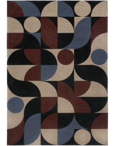 Tappeto moderno lavabile in lavatrice Deco Blue Copper - Collezione Art Deco - Carpet Decor - Turchia - 160x230 cm - 200x300 cm 