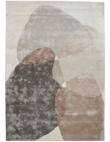Tappeto moderno Lagos Beige, collezione Hand Made, 100% viscosa, fatto a mano, India.