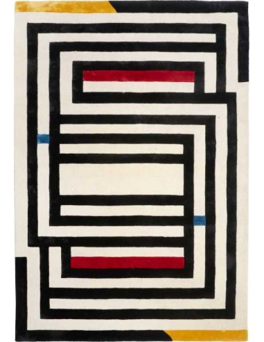 Tappeto moderno Maze Black, collezione Hand Made, Carpet Decor - vendita online su Sellify.