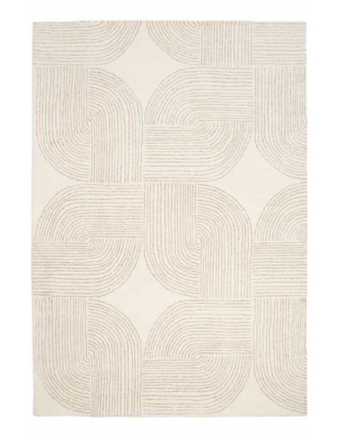 Tappeto moderno Ornate Beige 100% lana fatto a mano 160x230 200x300 cm Carpet Decor Hand Made Collection India